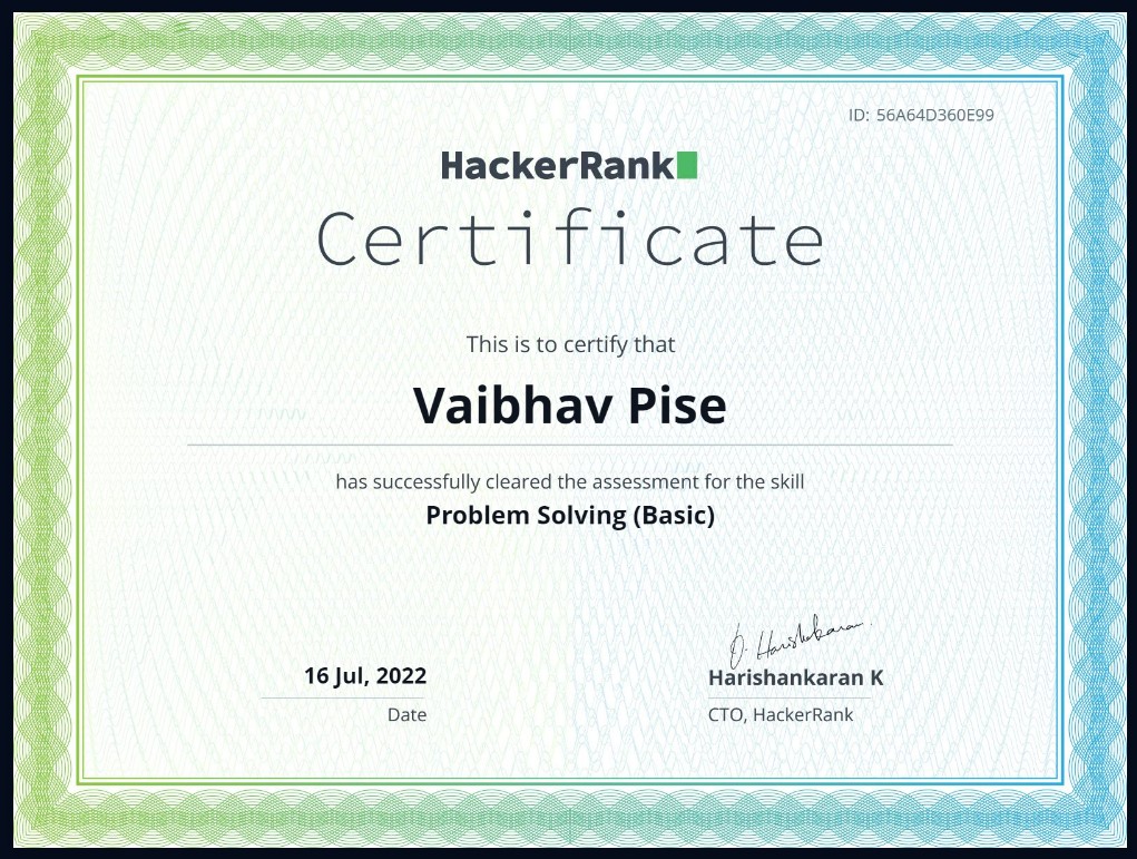 Certificate